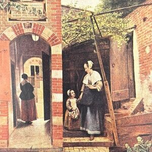 Pieter de Hooch Courtyard of a Dutch House Original Vintage Fine Art Print 30’s
